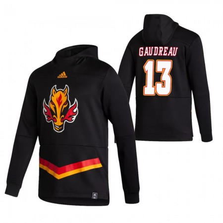Calgary Flames Johnny Gaudreau 13 2020-21 Reverse Retro Sawyer Hoodie - Homem